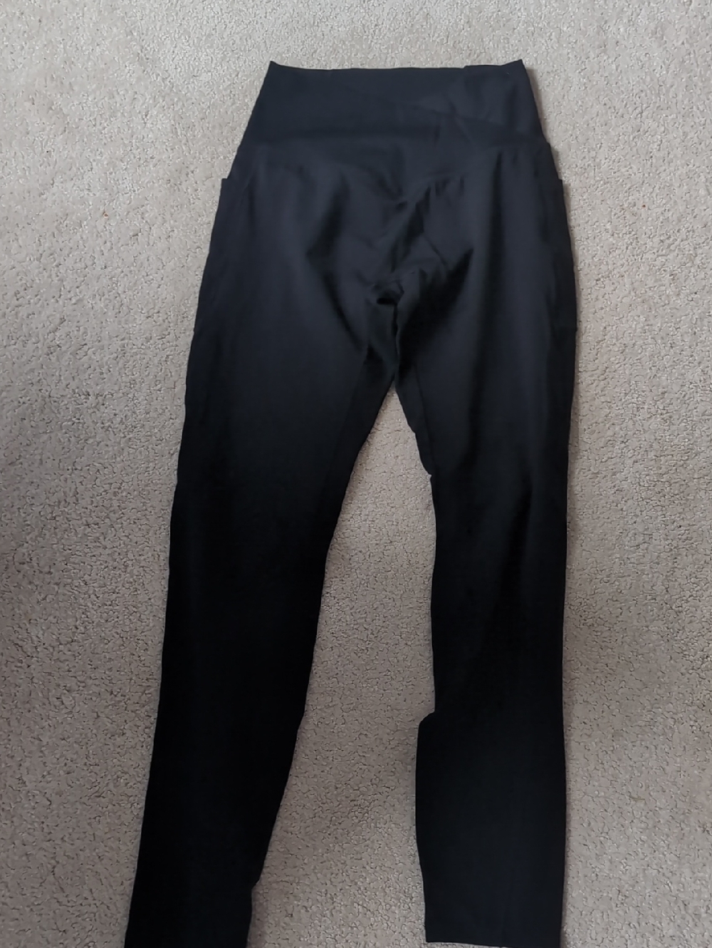 Black Cross Over Waist Leggings